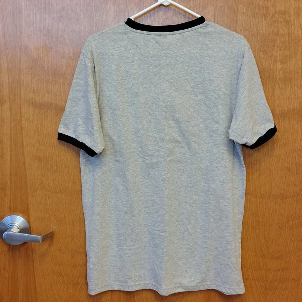 Champion Men's Heathered Grey Short Sleeve Tee with Black Accents - Picture 7 of 8